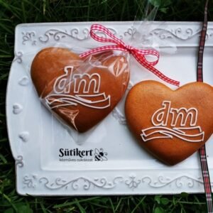 Herzförmiges Kundengeschenk mit Firmenlogo