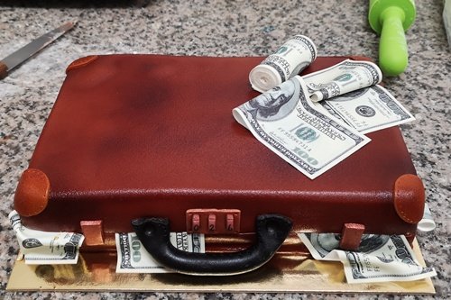 tortenauflagen mit geld money idee