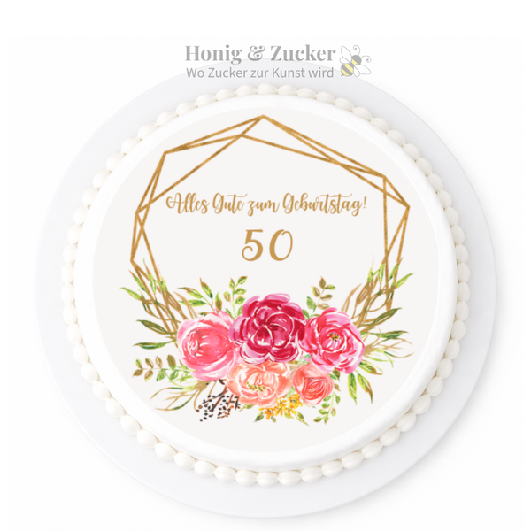 tortenaufleger-50-FRAU tortenaufleger runder Geburtstag