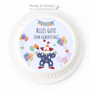 tortenaufleger clown geburtstag