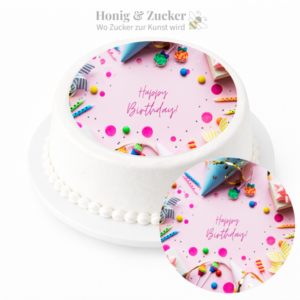 tortenaufleger color happy birthday