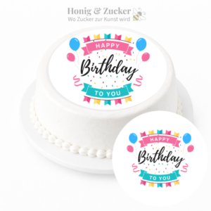 tortenaufleger Happy Birthday