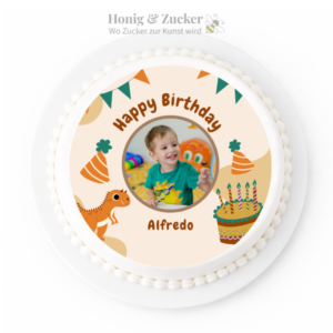 tortenaufleger junge dino geburtstag
