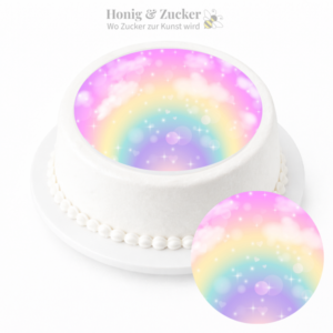 tortenaufleger regenbogen
