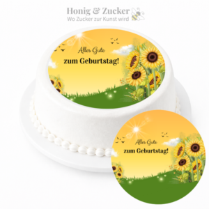 tortenaufleger sonnenblumen