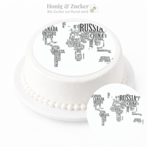 tortenaufleger weltkarte