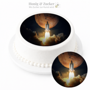 tortenaufleger weltraumstart astronaut